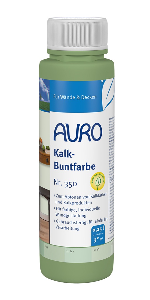 AURO Kalk-Buntfarbe Grün, Nr. 350-65 0,25l