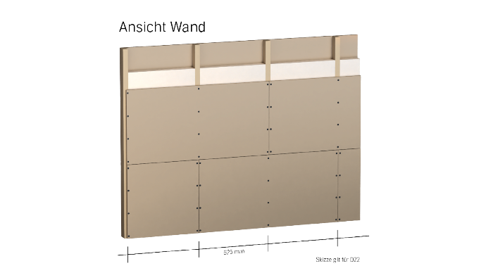 LEMIX Lehmplatten Ansicht Wand