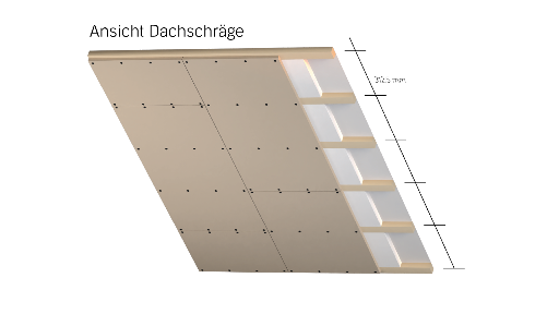 LEMIX Lehmplatten Ansicht Dachschräge