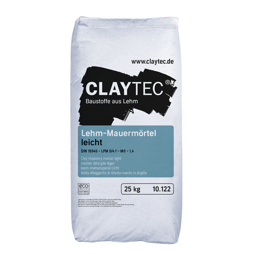 Claytec Lehm-Mauermörtel Leicht | 25kg/Sack
