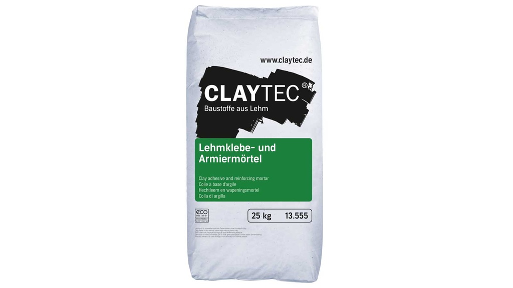 Claytec Lehmklebe- und Armiermörtel Sack 25Kg