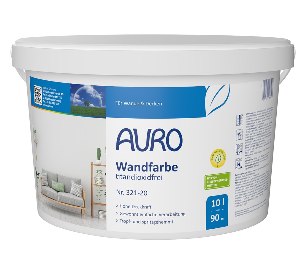 AURO Wandfarbe titanoxidfrei Nr. 321-20 5L