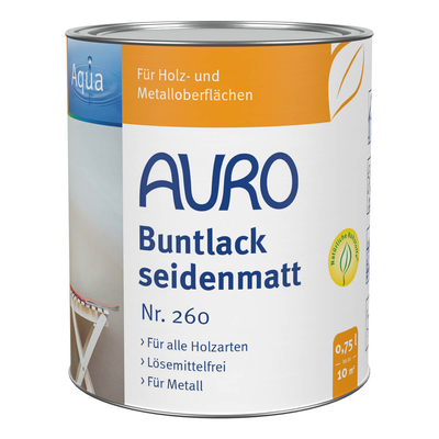 AURO Buntlack seidenmatt, Schwarz Nr. 260-99 0,75l