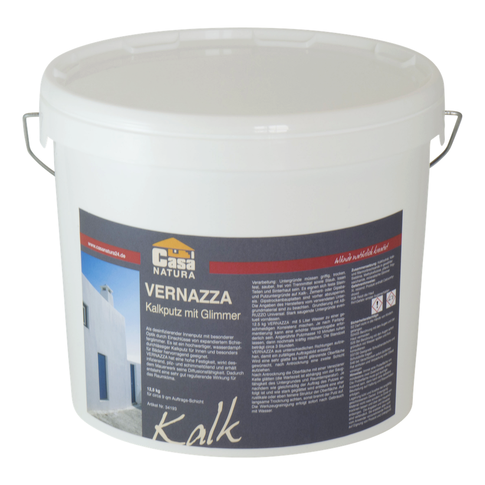 Casa Natura VERNAZZA Glimmereffektputz Naturweiß 12,5 kg, Farbstufe 1-3