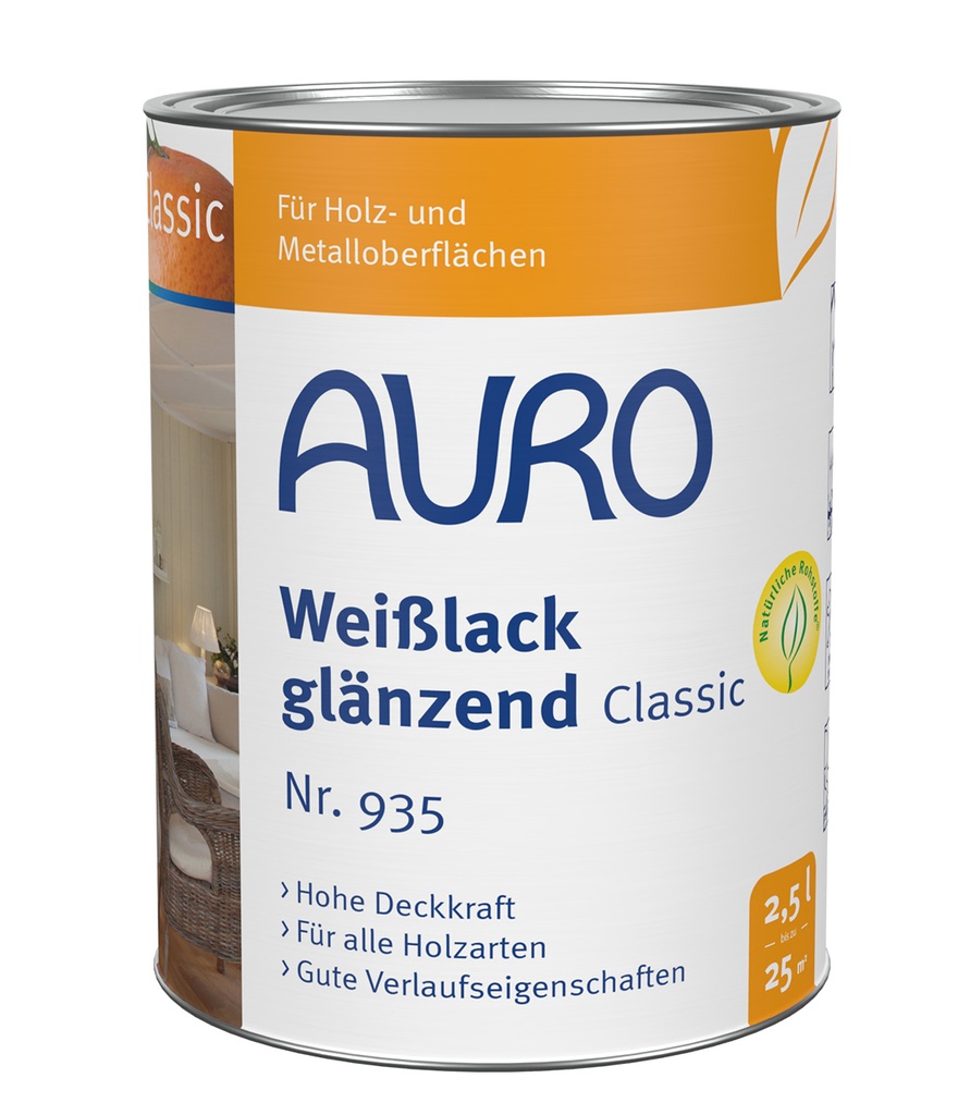 AURO Weißlack, glänzend, Classic Nr. 935 2,5l