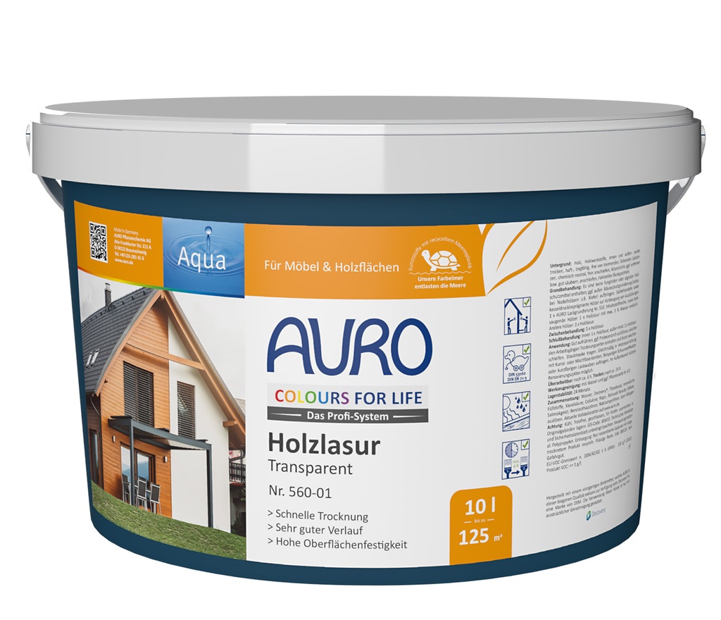 AURO CfL Holzlasur transparent Nr. 560-01 10 l