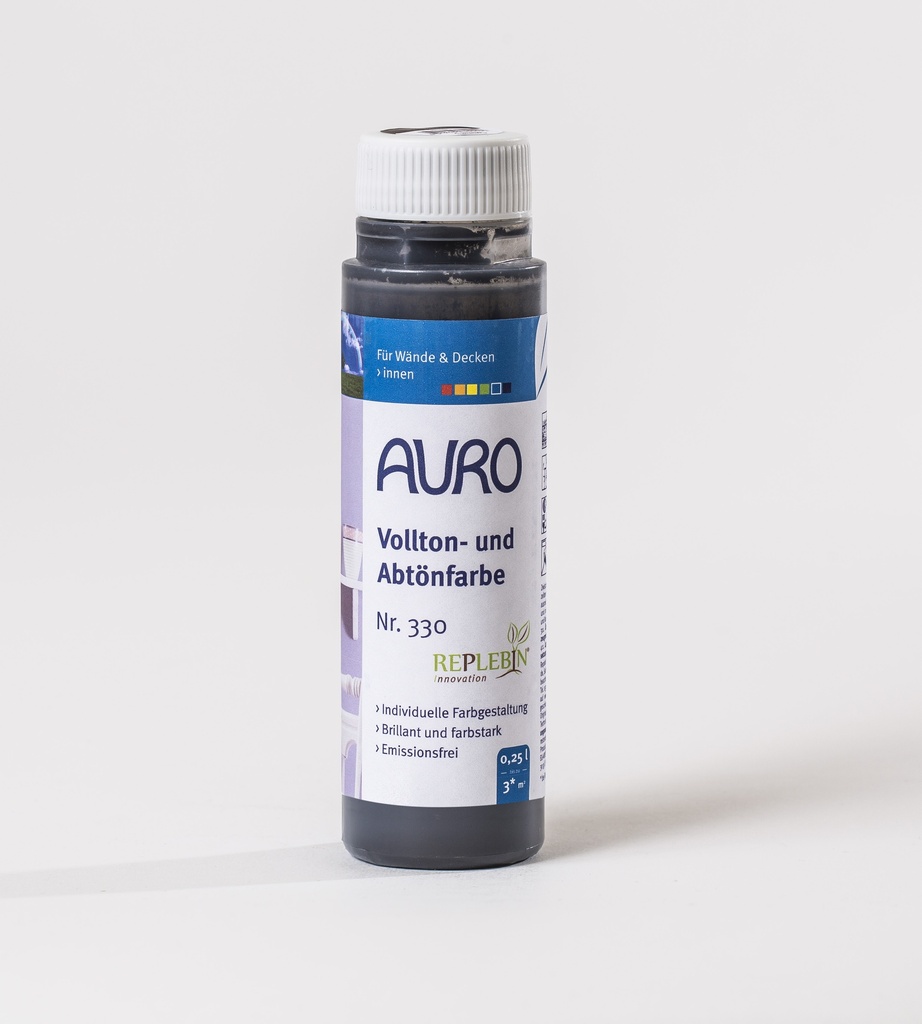 AURO Abtönfarbe Erd-Schwarz 0,25l
