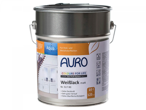 AURO CfL Weißlack matt Nr. 517-90 10l