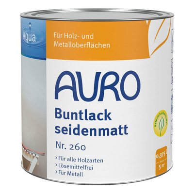 AURO Buntlack seidenmatt, Ultramarin-Blau Nr. 260-55 0,375l