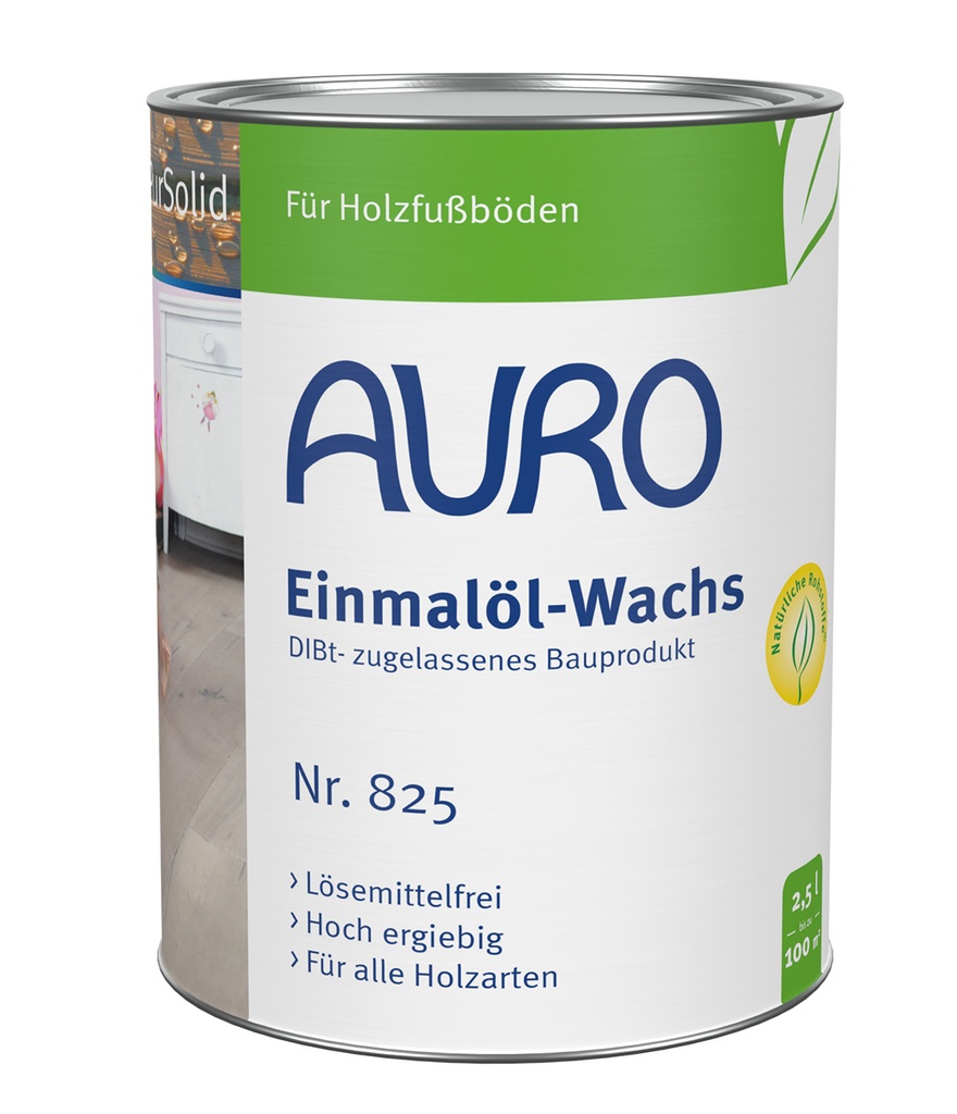 AURO Einmalöl-Wachs  (DIBt-zugelassenes Bauprodukt) Nr.825 2,5l