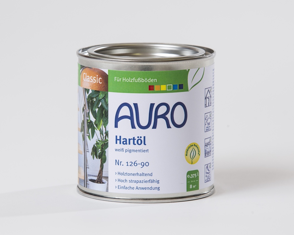AURO Hartöl Nr.126-90, weiß in 0,375L