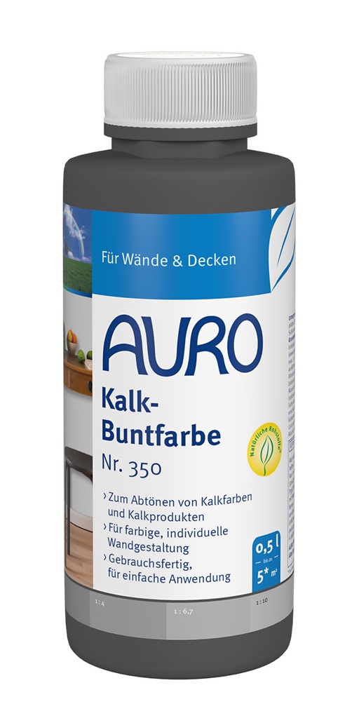 AURO Kalk-Buntfarbe Anthrazit 0,5l
