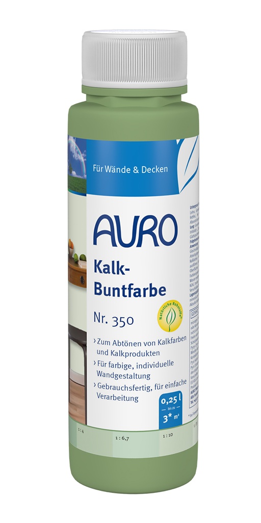 AURO Kalk-Buntfarbe Grün 0,25l