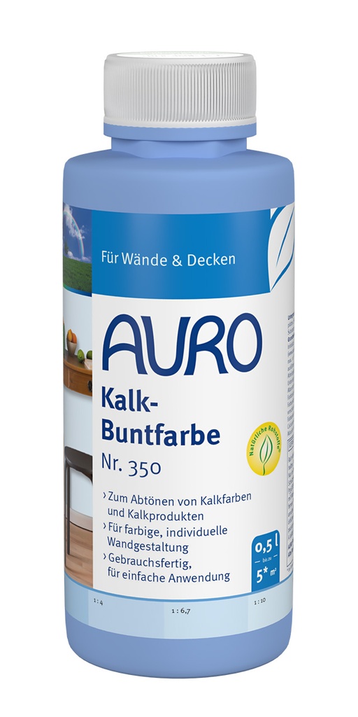 AURO Kalk-Buntfarbe Lichtblau 0,5l
