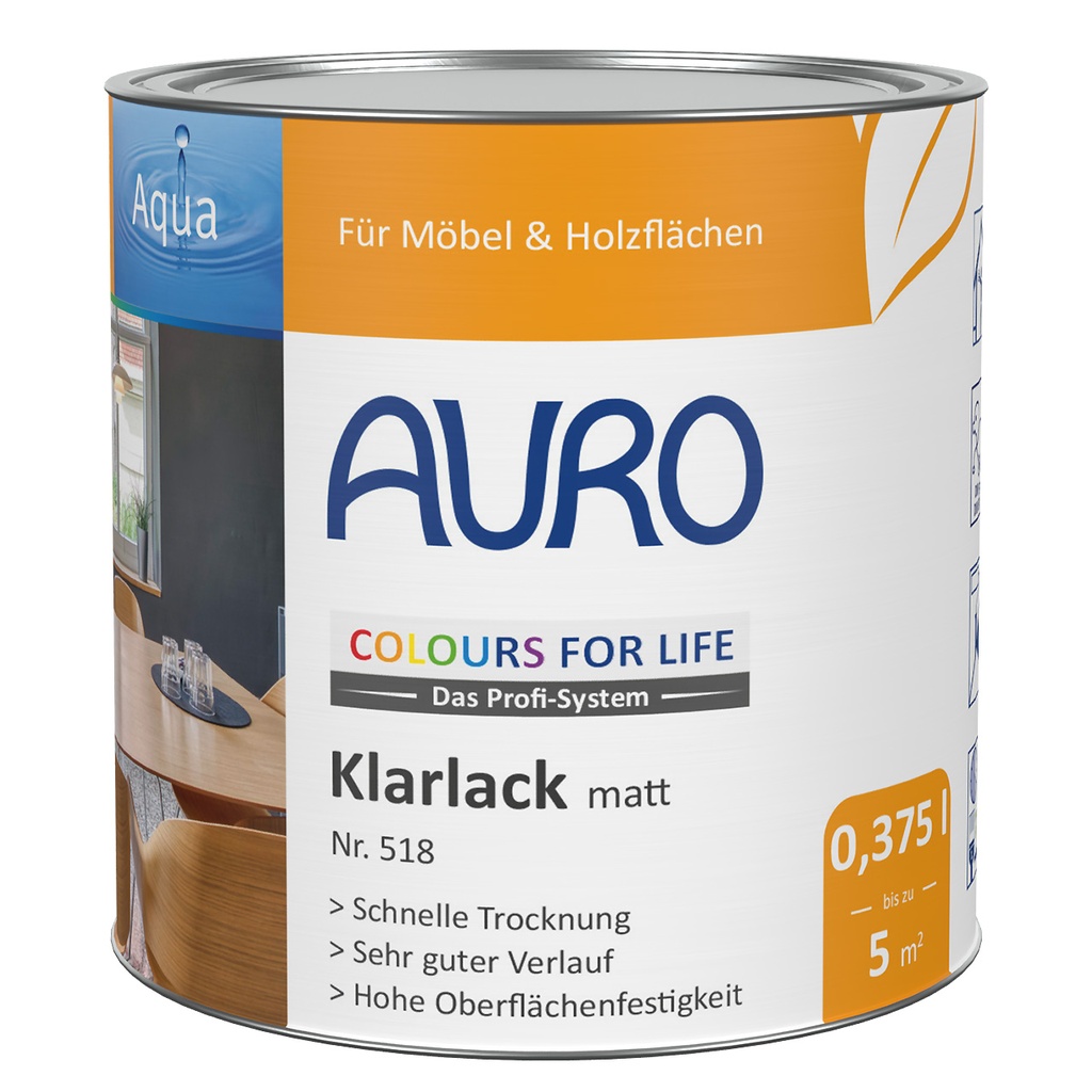 AURO CfL Klarlack matt Nr. 518 0,375l