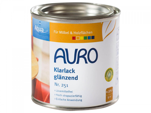 AURO Klarlack seidenmatt, Nr. 261-00 0,375 Liter