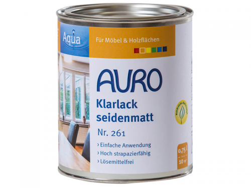 AURO Klarlack seidenmatt, Nr. 261-00 0,75 Liter