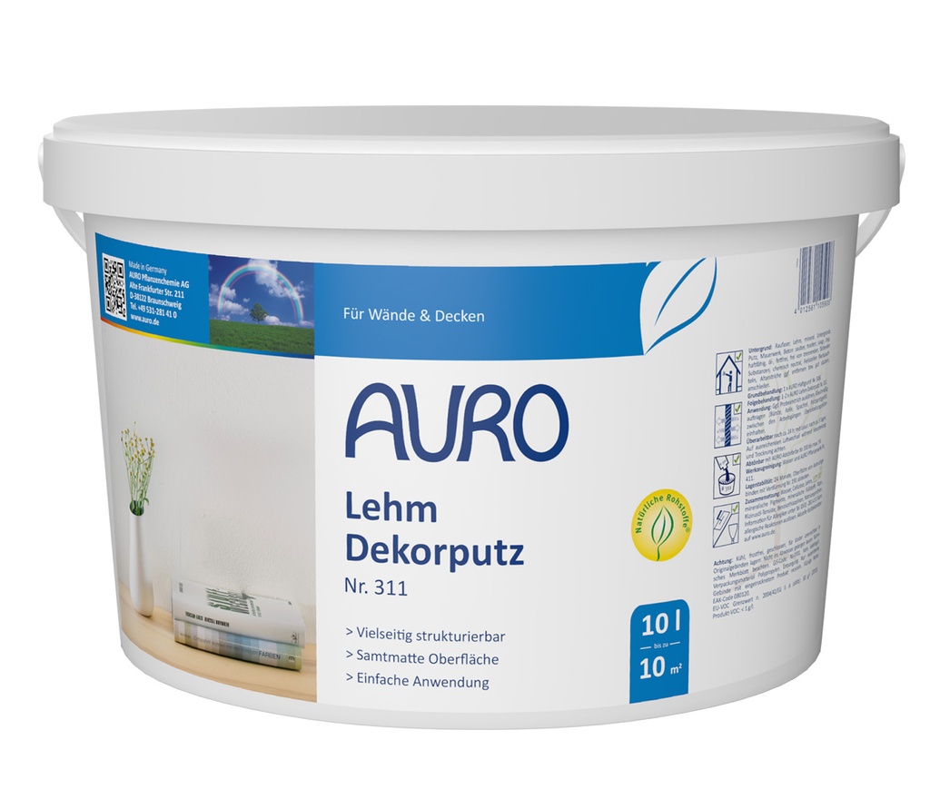 AURO Lehm Dekorputz 10l