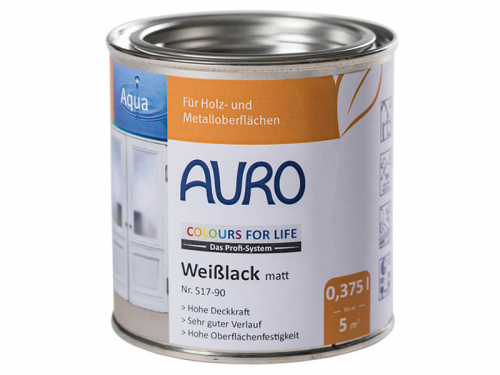 AURO CfL Weißlack matt Nr. 517-90 0,375l