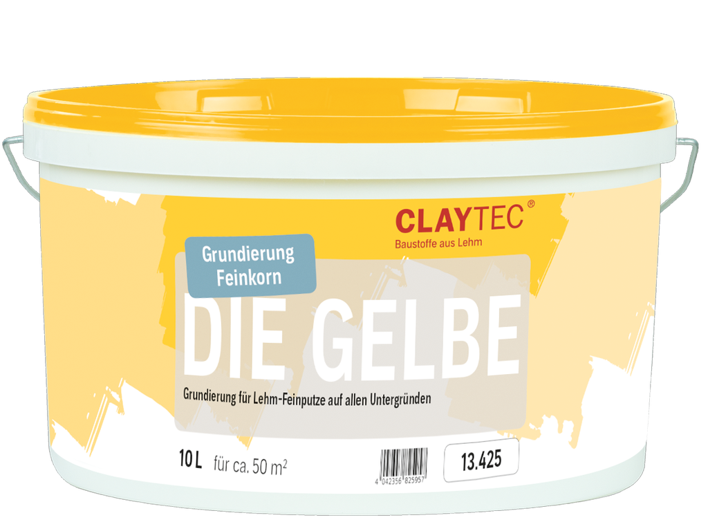 Claytec Grundierung DIE GELBE, fein, 10l-Eimer