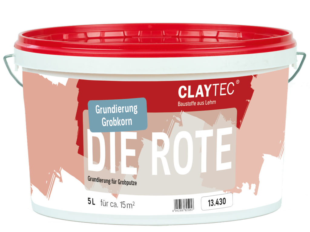 Claytec Grundierung DIE ROTE, grob, 5l-Eimer