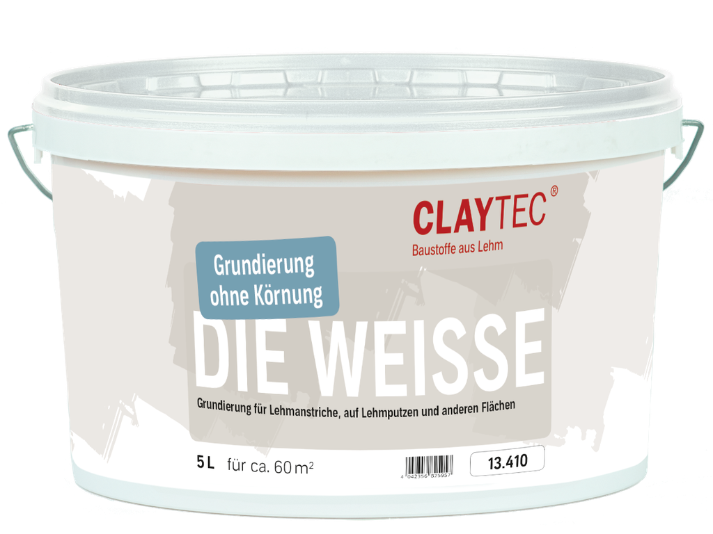 Claytec Grundierung DIE WEISSE, glatt, 5l