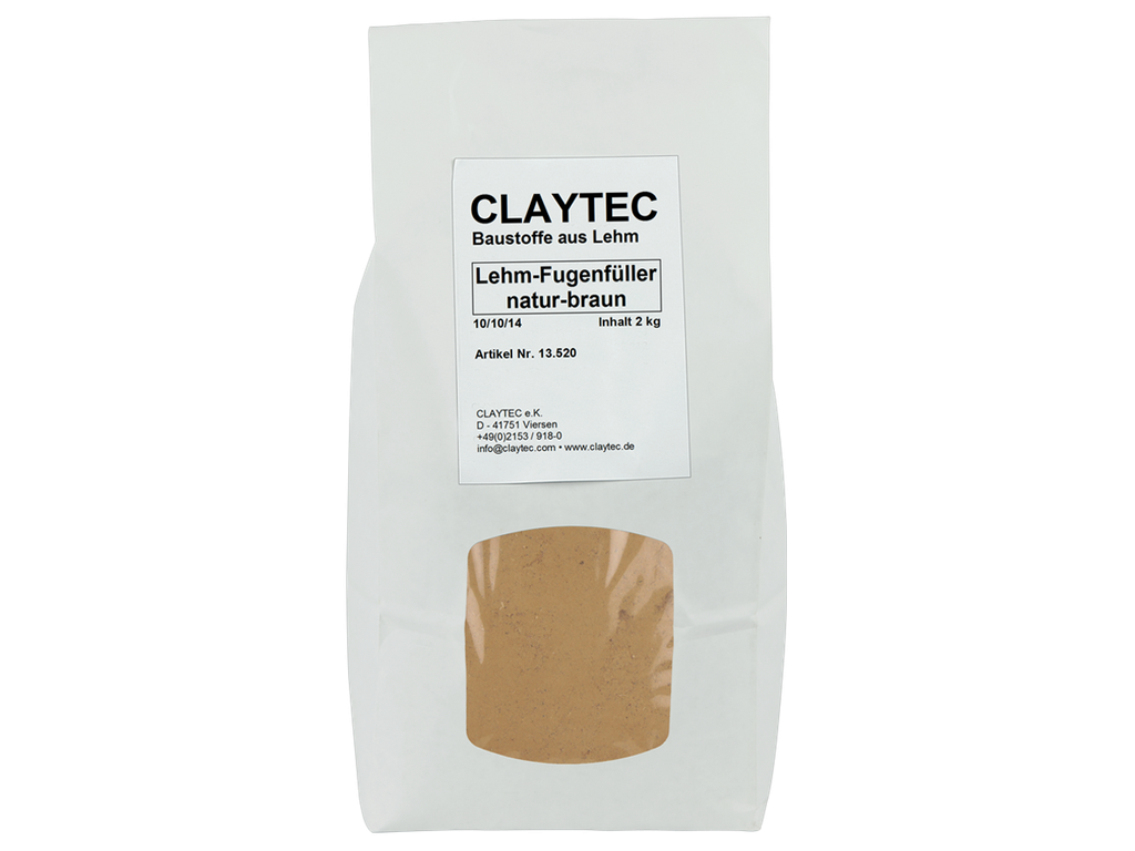 Claytec Lehm-Fugenfüller, natur-BRAUN | 1,5kg