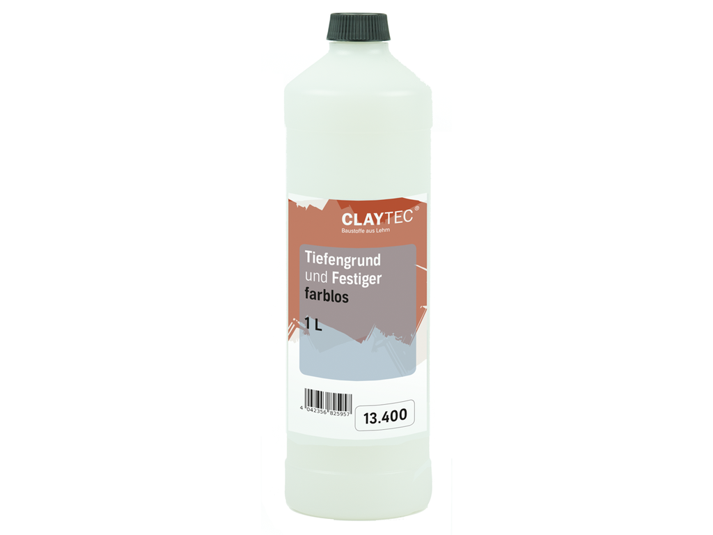 Claytec TIEFENGRUND und Festiger, 1l-Flasche