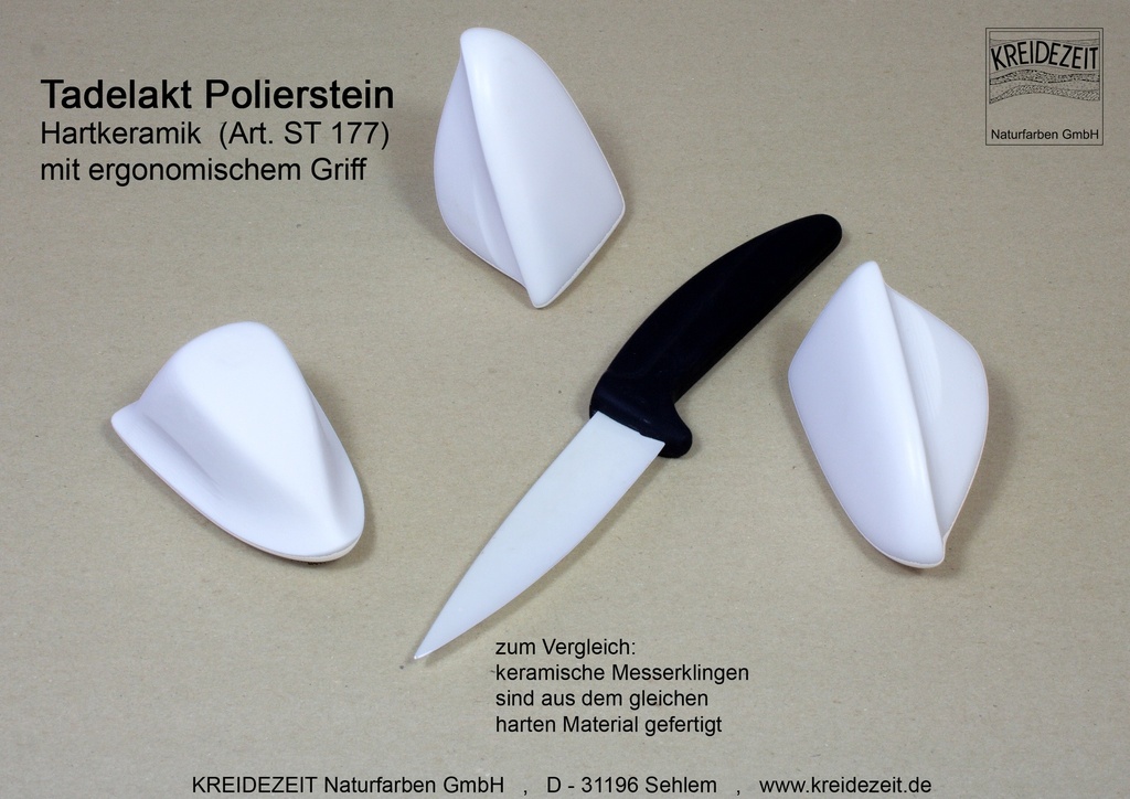 Kreidezeit Tadelakt-Polierstein (Hartkeramik), spitz