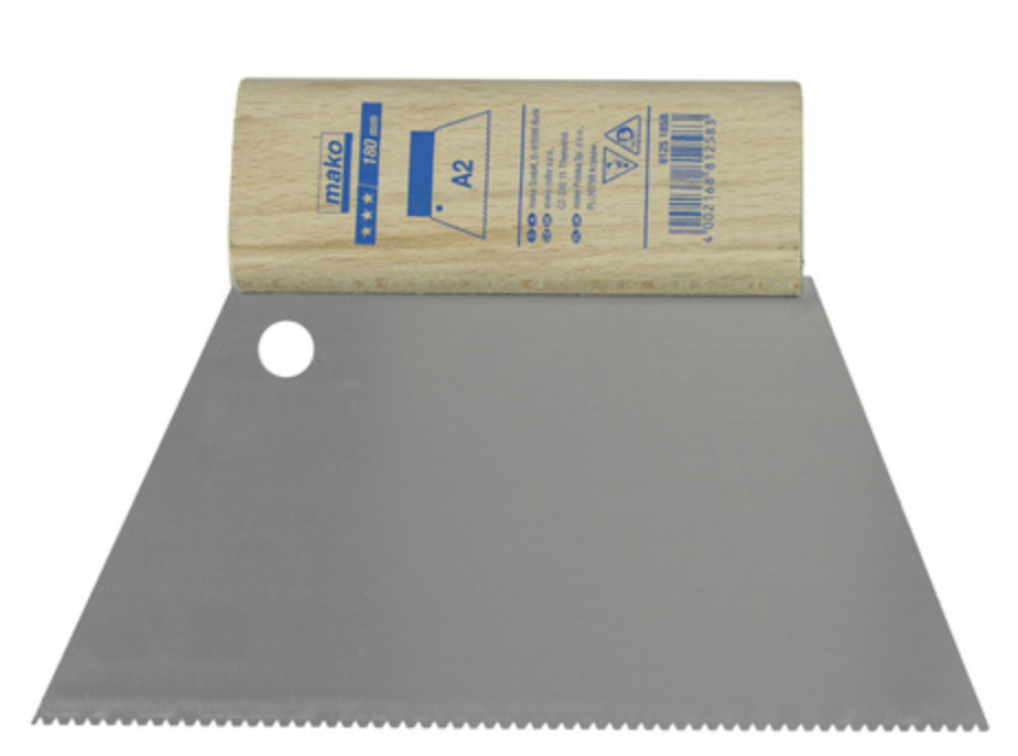Mako Kleberspachtel Trapezform 18cm A2 Zahnspachtel