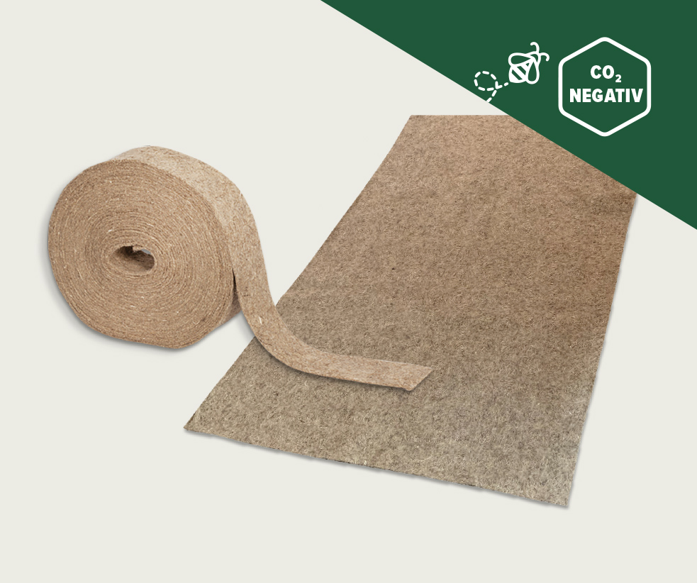 Thermo-Hanf STEP - Hanffilz 3 mm, 25lfm/1m breite Rolle