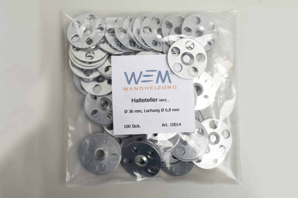 WEM Halteteller 36mm/6,8mm 100 Stück/Pack