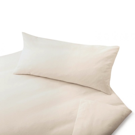 [CBB3-G001-001] Cotonea Bio Edel-Biber-Bettwäsche Classic Natur 135x200/80x80 cm