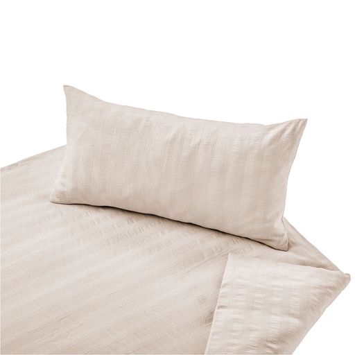 [CSCR-G001-I949] Cotonea Bio Crinkle-Bettwäsche, Kaschmir, 135x200 + 80x80 cm
