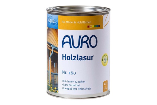[FU160xx025] AURO Holzlasur Aqua Nr. 160 |  2,5l