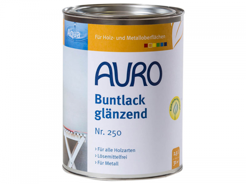 [FU250993] AURO Buntlack glänzend, Schwarz, Aqua 2,5l