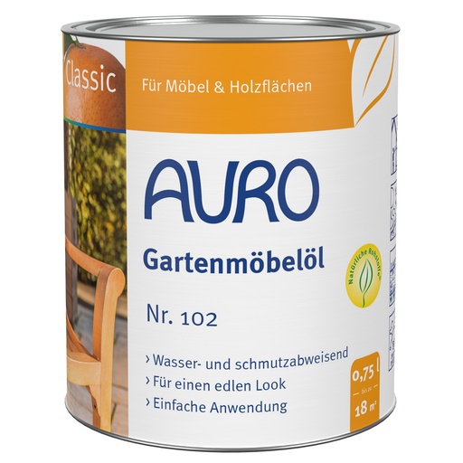 [FU10292007] AURO Gartenmöbelöl Nr. 102-92 Natur 0,75l