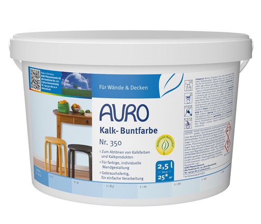 [FU35055025] AURO Kalk-Buntfarbe Lichtblau 2,5l
