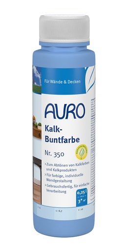 [FU35055002] AURO Kalk-Buntfarbe Lichtblau 0,25l