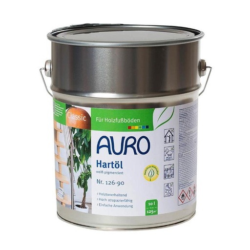 [FU126904] AURO Hartöl Nr.126-90, weiß in 10L