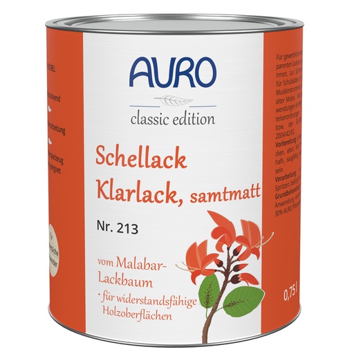 [FU21300007] AURO Schellack-Klarlack samtmatt Nr. 213 0,75l
