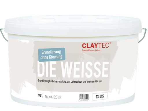 [CL13415] Claytec Grundierung DIE WEISSE, glatt, 10l-Eimer