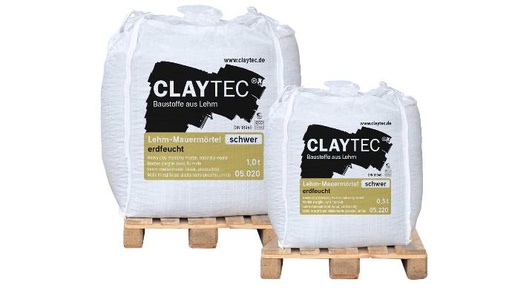 [CL05220] Claytec Lehm Mauermörtel schwer, erdfeucht |500 kg