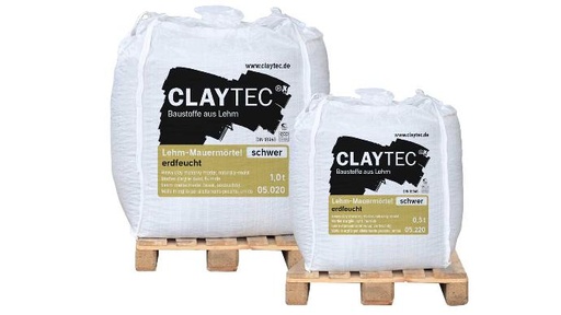 [CL05220] Claytec Lehm Mauermörtel schwer, erdfeucht in 500 kg