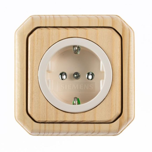 [T1610107] FURORE Schuko-Steckdose schraublos, Massivholz Ahorn