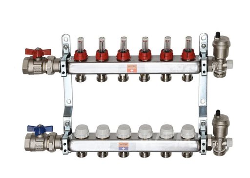 [HW12208] WEM Heizkreisverteiler für 8 Heizkreise